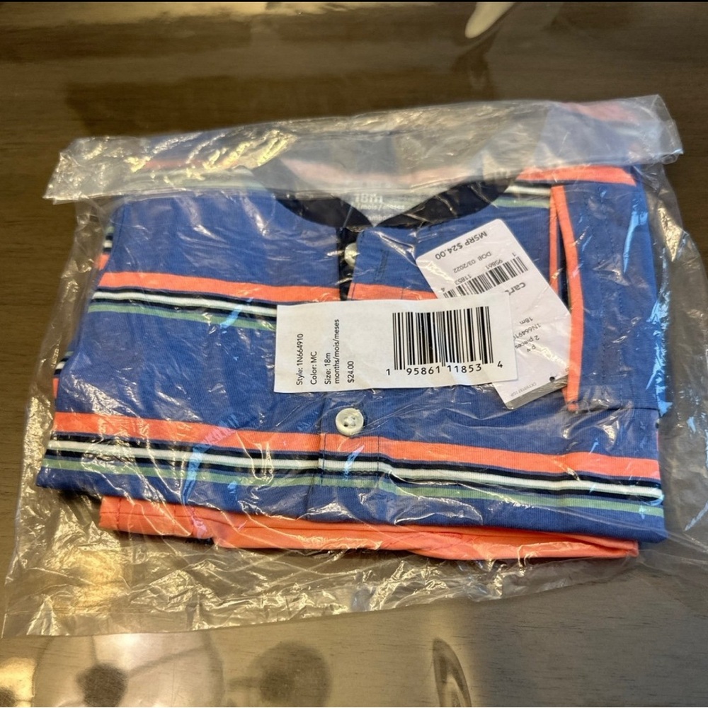 Boys Colorful Striped Shirt set with shorts
